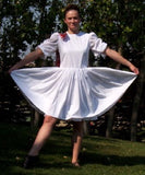 Girls White National Dress