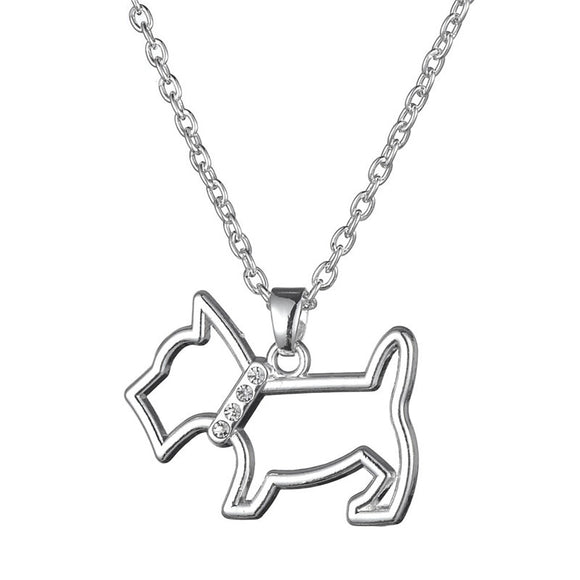 Scottie Dog with Sparkle Collar & Chain