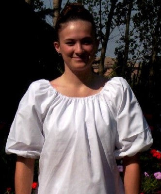 girls white peasant blouse