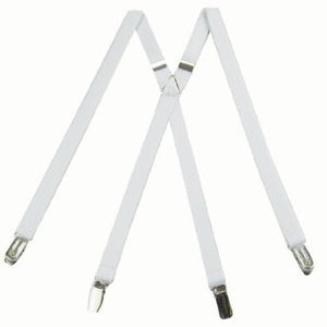 White Adjustable Suspenders